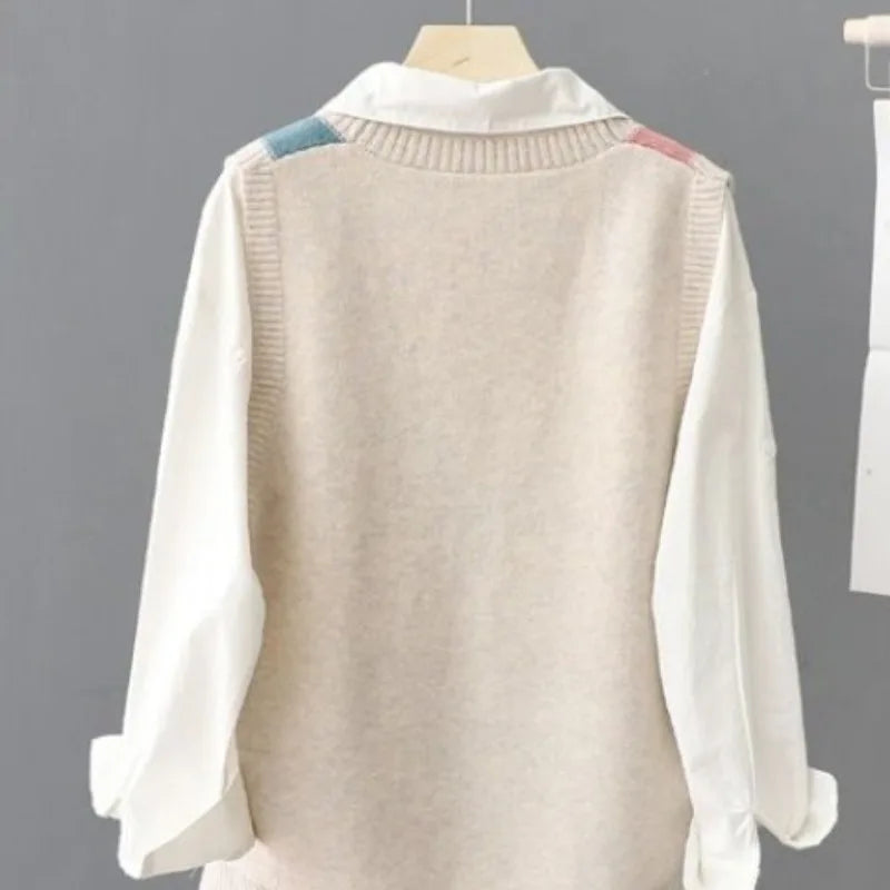 PASTEL PATCHWORK SLEEVELESS VEST