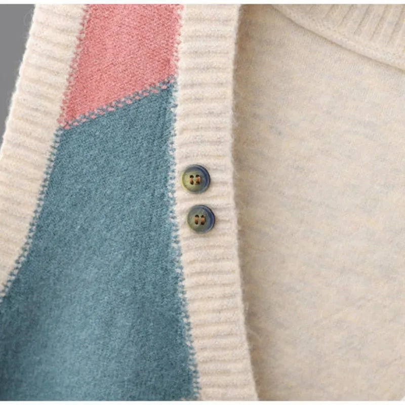 PASTEL PATCHWORK SLEEVELESS VEST