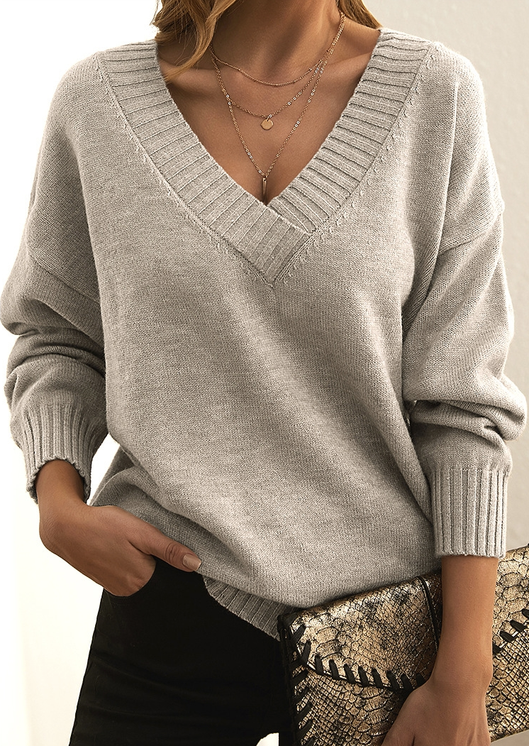 Aliana | Elegant V-Neck Sweater