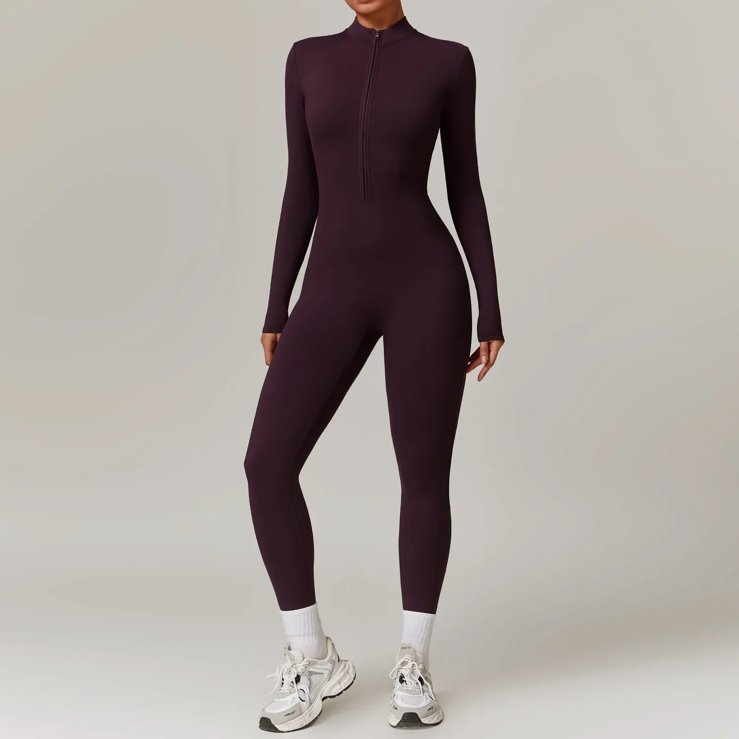 LUVESSI ZIPPER FLEECE JUMPSUIT