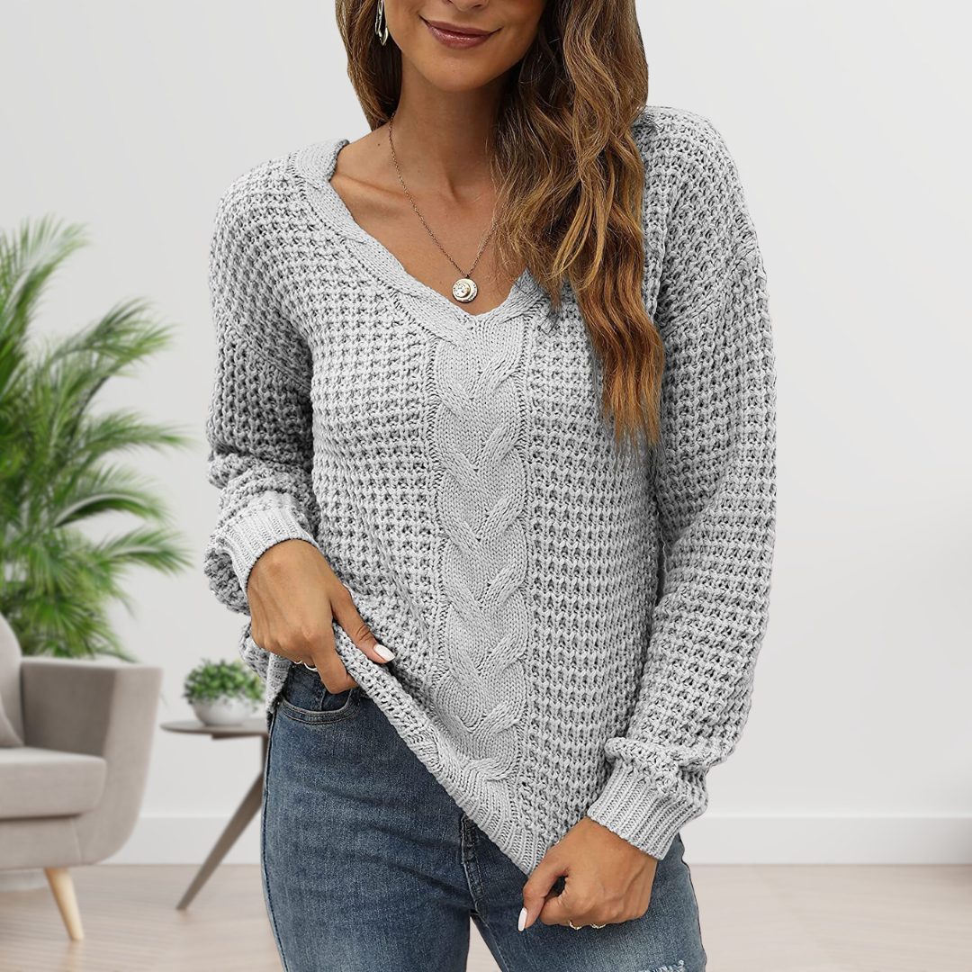 Nora | Scandinavian Twisted Knit Sweater
