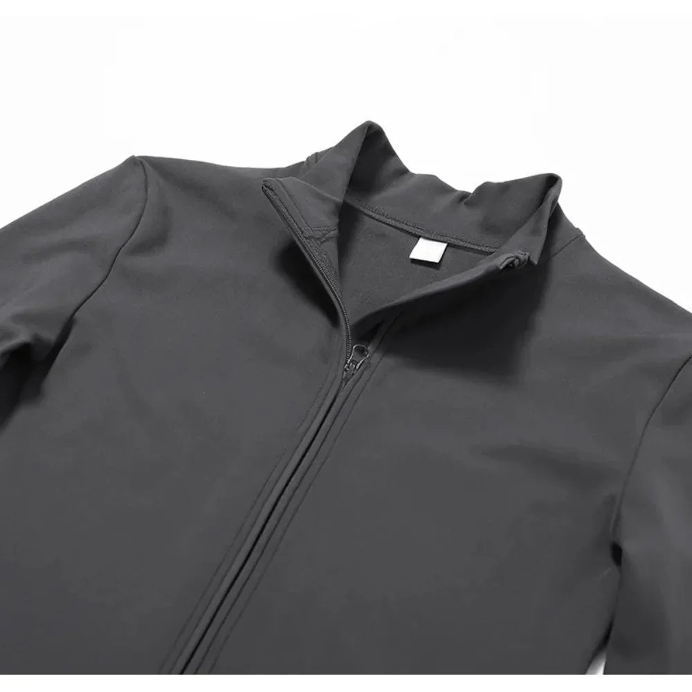 LUVESSI ZIPPER FLEECE JUMPSUIT