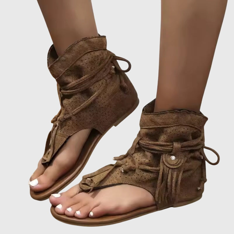 Bellie - Fringe Accent Sandals