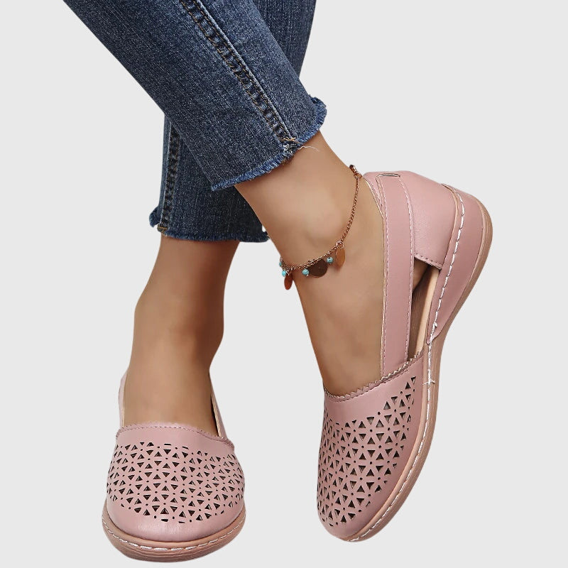 Gracie - Perforated Slip-On Flats