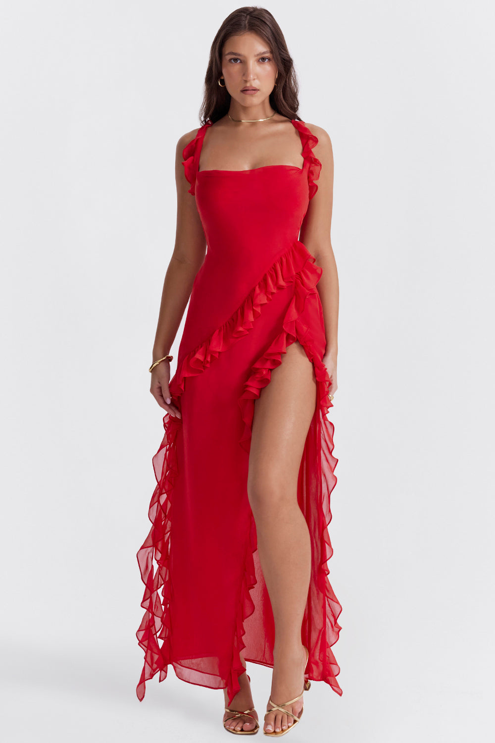 MFLLondon™ | Crimson Cascade Dress