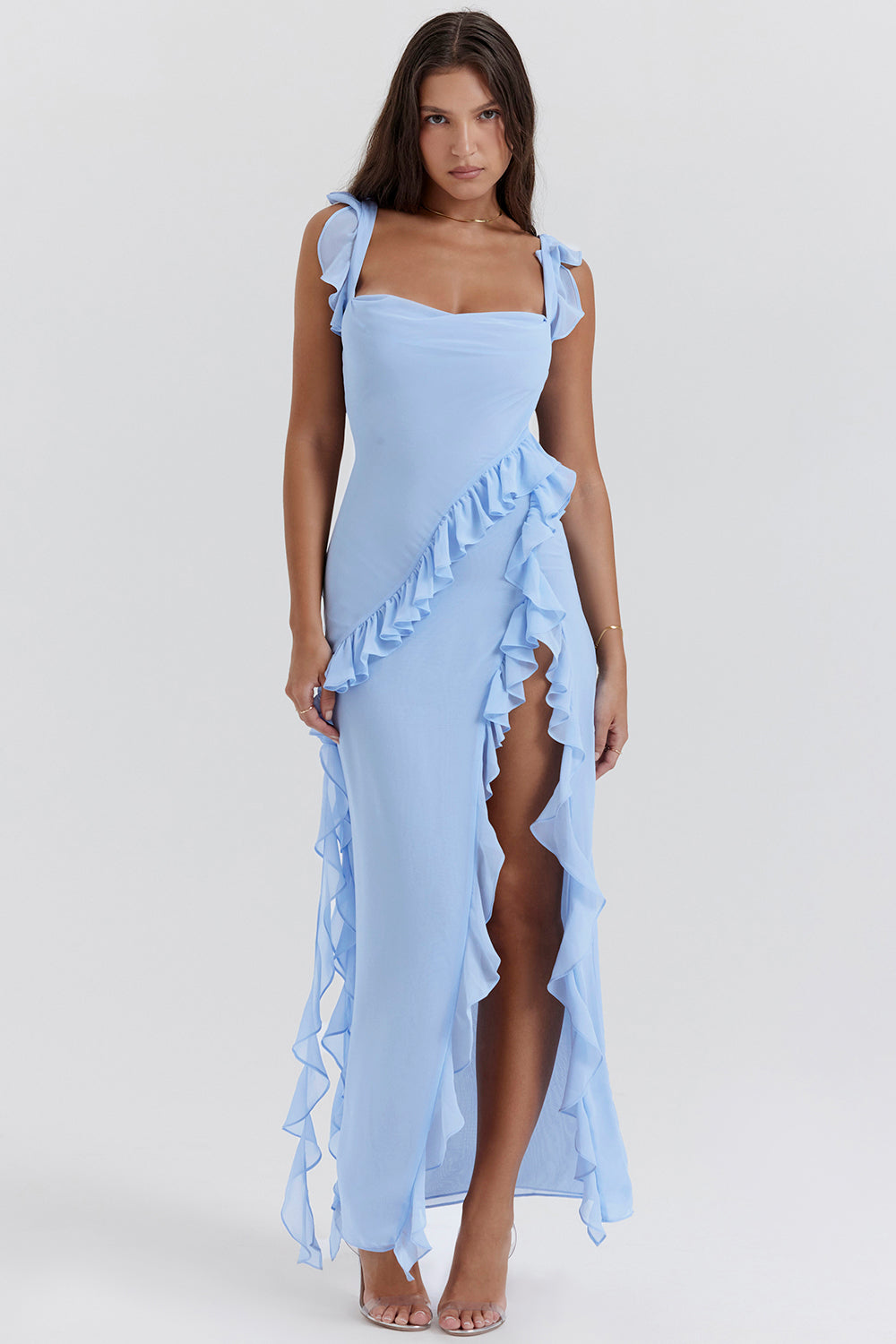 MFLLondon™ | Crimson Cascade Dress