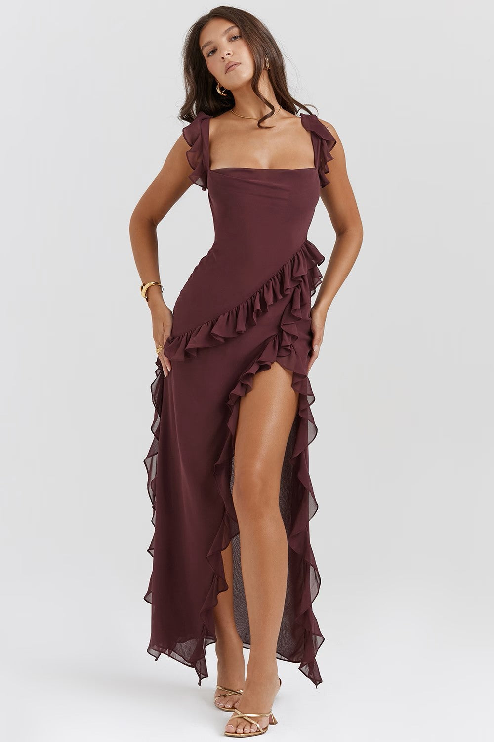 MFLLondon™ | Crimson Cascade Dress
