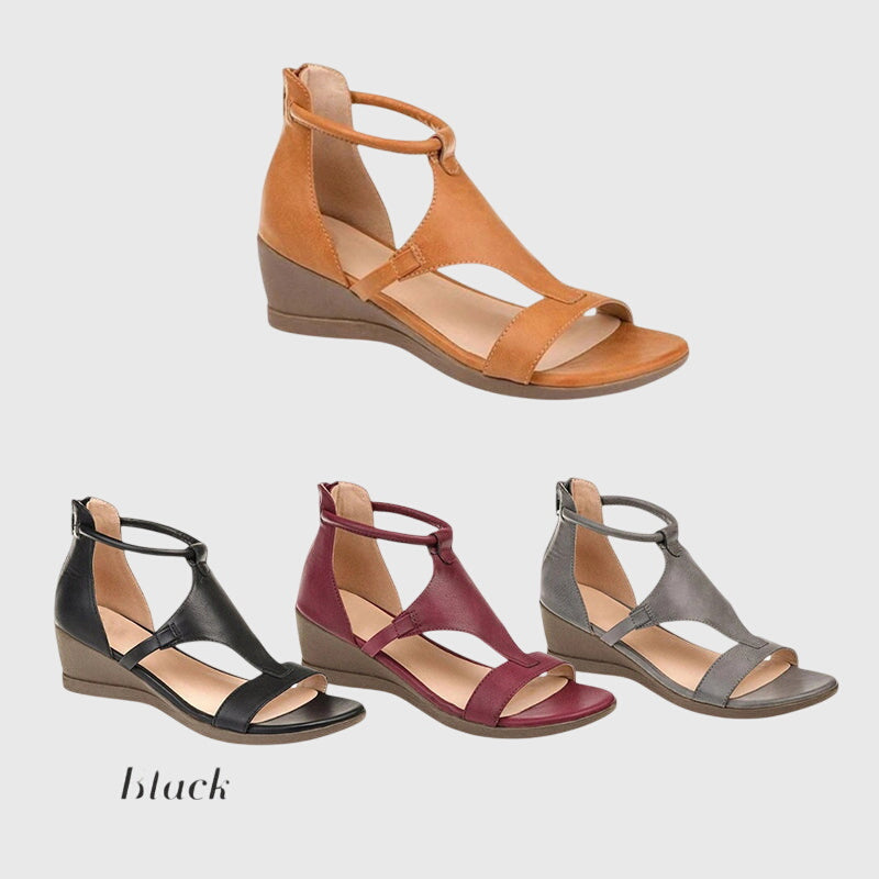 ANNE™ - Orthopedic leather sandals with heel