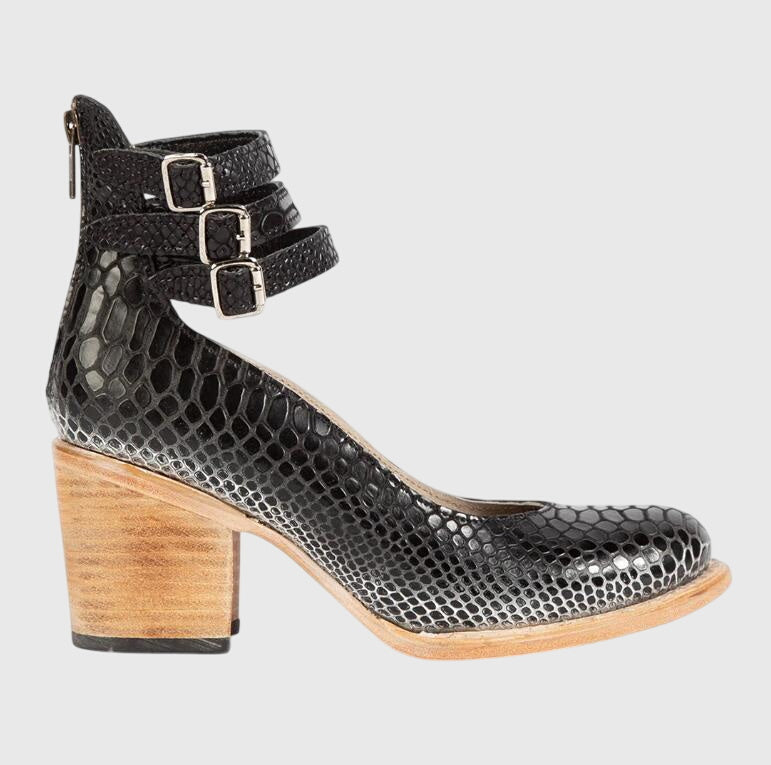 Rina - Strapped Block Heel Shoes