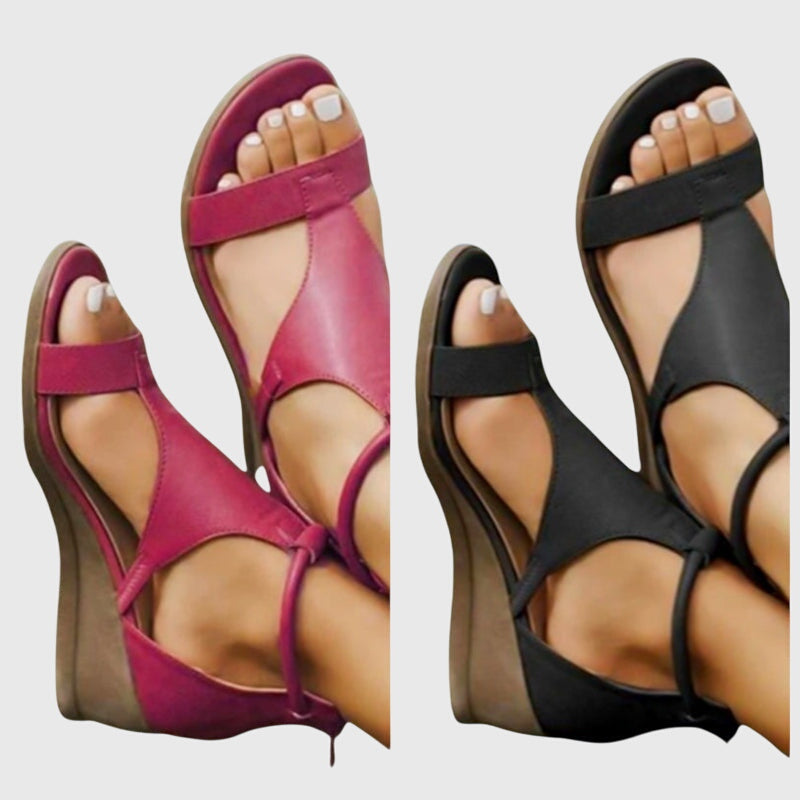 ANNE™ - Orthopedic leather sandals with heel