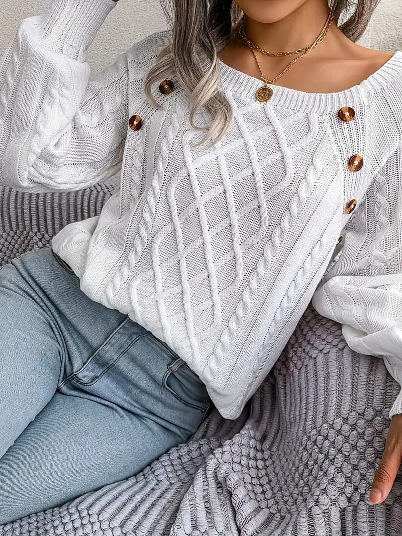 Harlow | Scandinavian Cable Knit Sweater