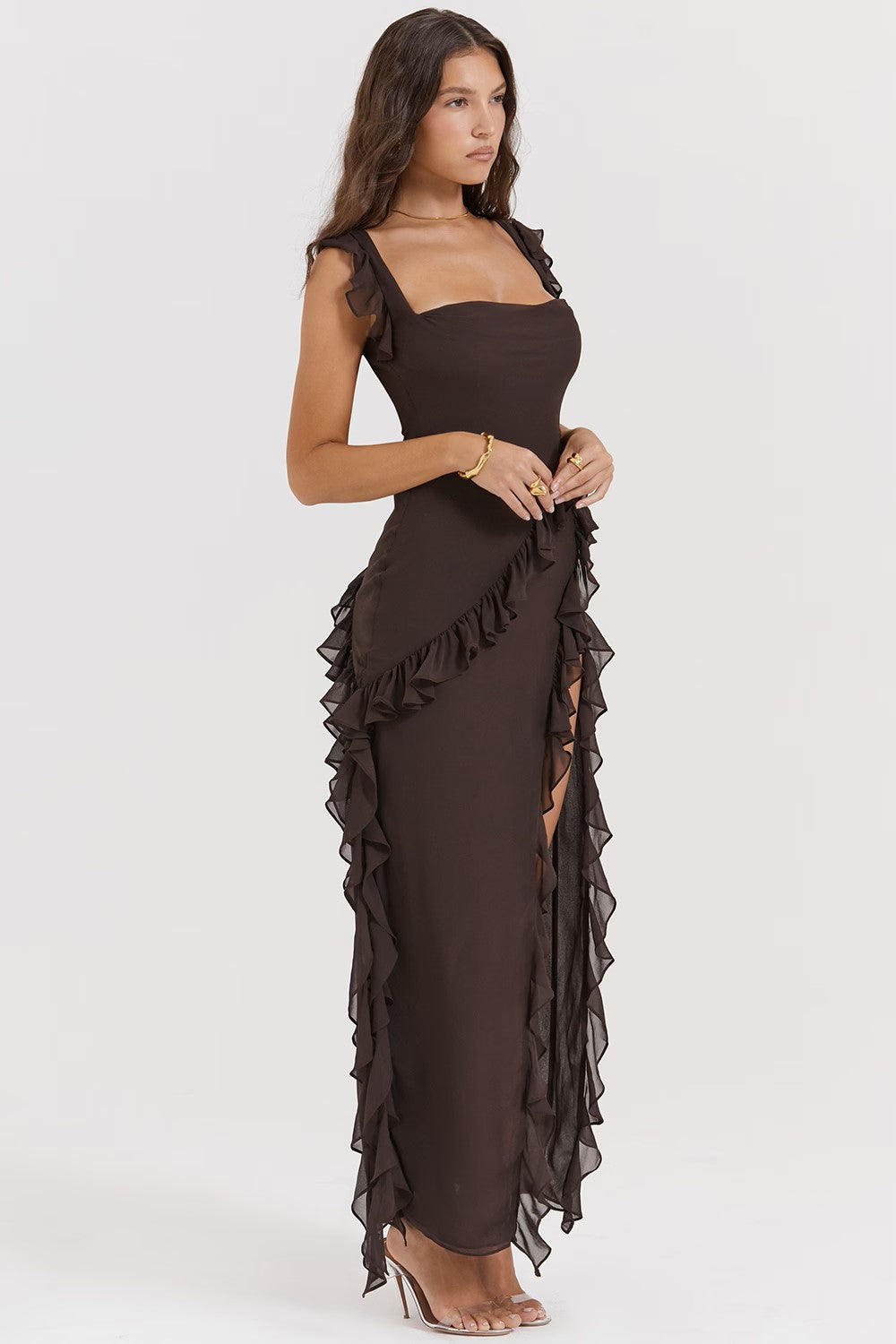 MFLLondon™ | Crimson Cascade Dress