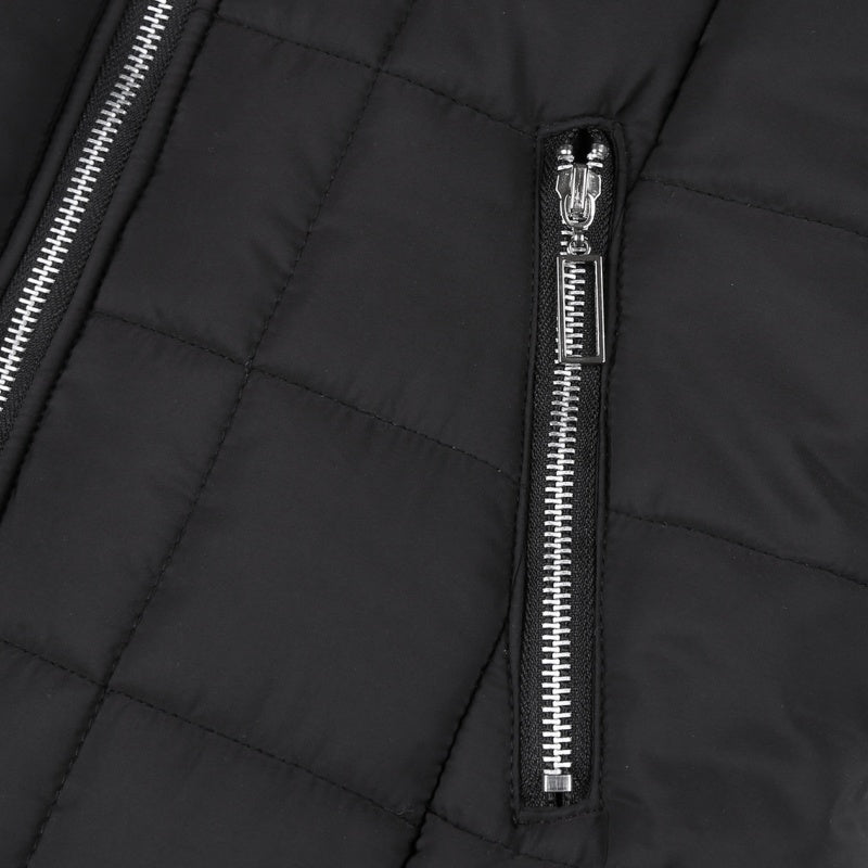 Women's Hooded Mid-Length Winter Coat with Plush Lining